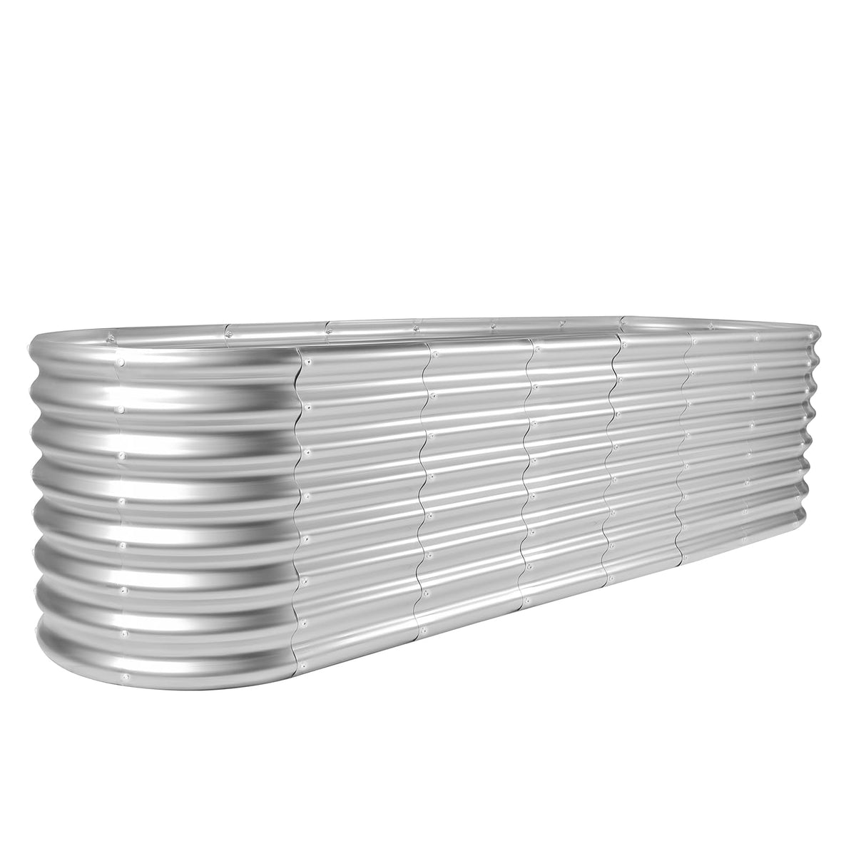 Land Guard raised garden bed 8x2x2 ft with sturdy galvanized frame for vegetables