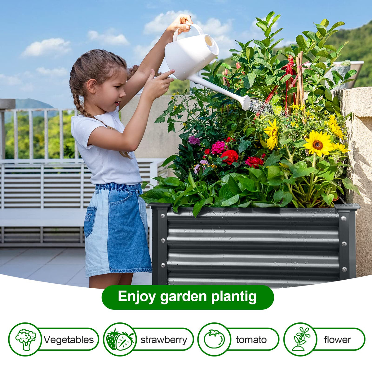 Land Guard aluminum legs provide rust-resistant, sturdy support for outdoor use.