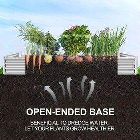 Land Guard double card frame raised bed showing stability and long-lasting strength.