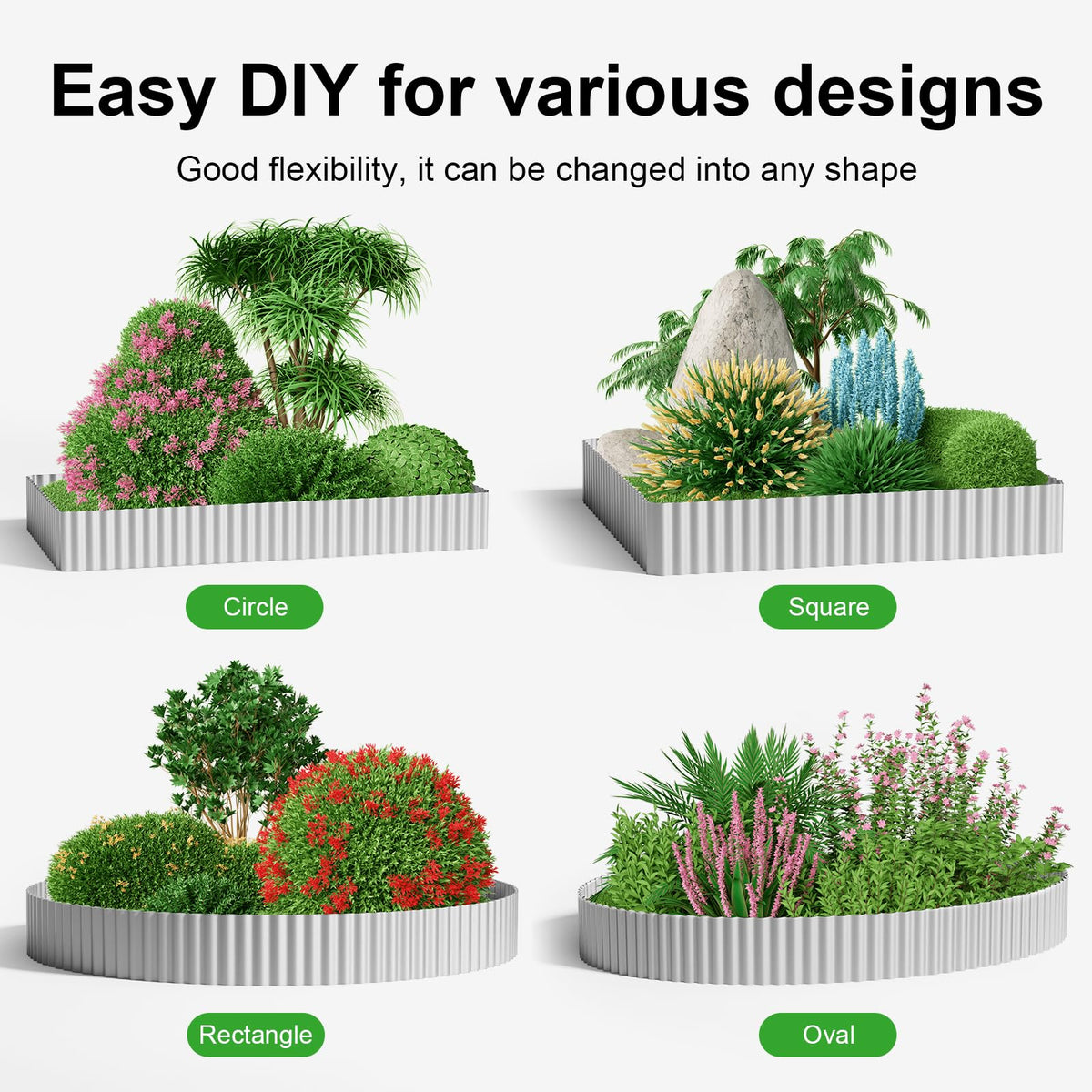 Land Guard durable corrugated design enhances visual appeal and edge stability.