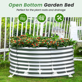 Land Guard easy assembly garden bed being set up quickly.