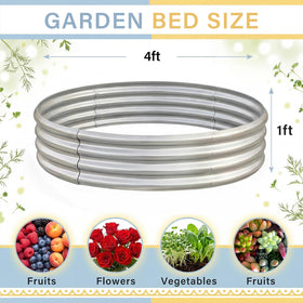 Land Guard galvanized bed open base design prevents waterlogging and promotes root health