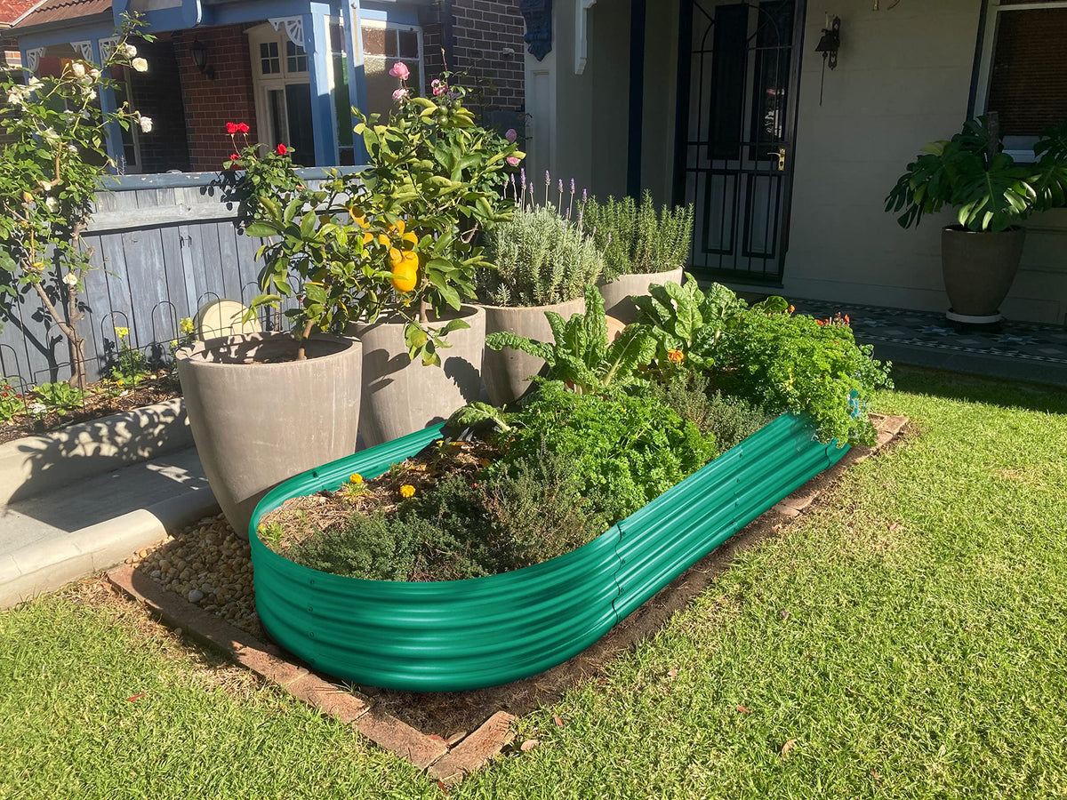 Green color option enhances garden aesthetics and blends with surroundings.