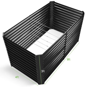 Closeup of Land Guard galvanized steel bed highlighting durability and rust resistance