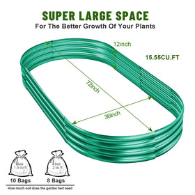 Land Guard Green Raised Bed open-base design promotes drainage and healthy roots