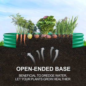 Land Guard Green Raised Bed features thick galvanized steel for stability