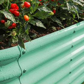Land Guard lime green bed open bottom design promotes drainage and root health