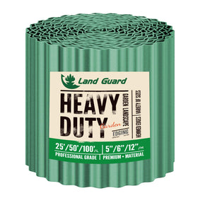 Land Guard olive green corrugated edging outlines a modern lawn border