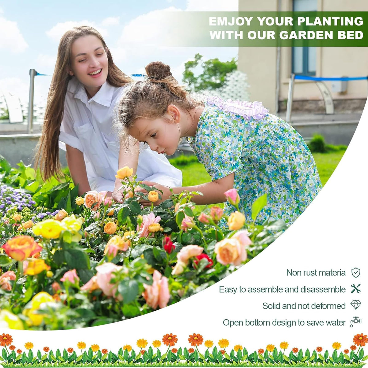 Land Guard open bottom bed promotes drainage and root health for vegetables.