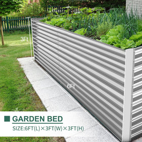 Land Guard raised bed interior, spacious planting area for diverse crops.