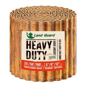 Land Guard rusty corrugated border for durable garden edging.