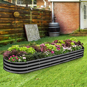 Land Guard vegetable garden setup in gray finish suitable for outdoor spaces