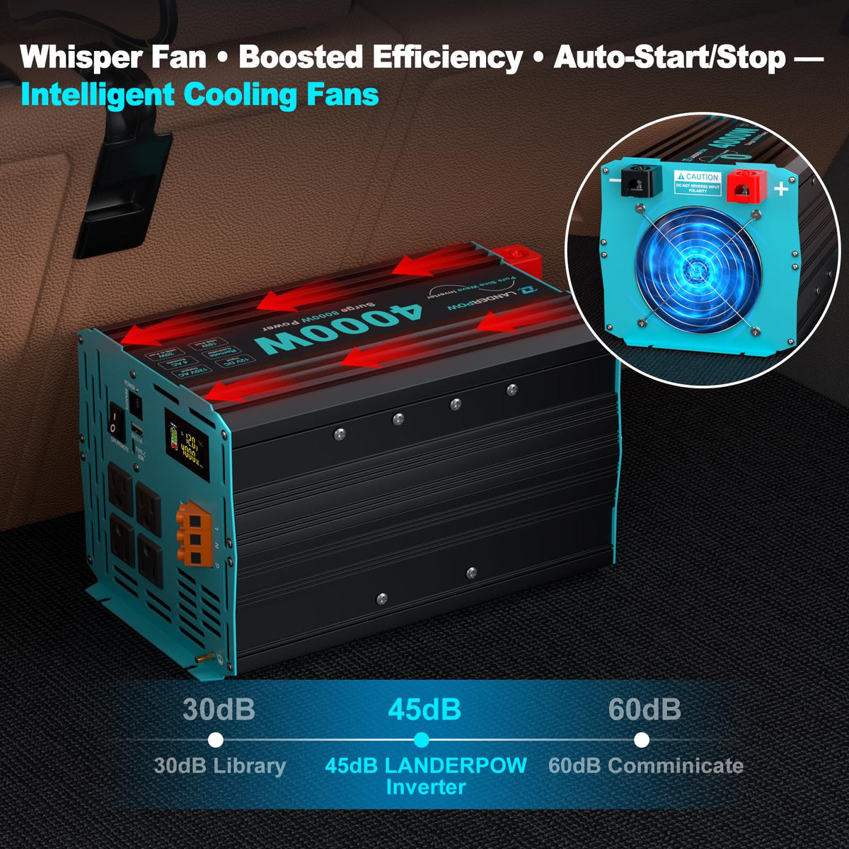 LANDERPOW rugged metal shell resists bumps and rough RV environments