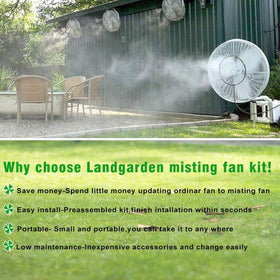 LANDGARDEN Pre-assembled misting kit saves setup time for instant cooling