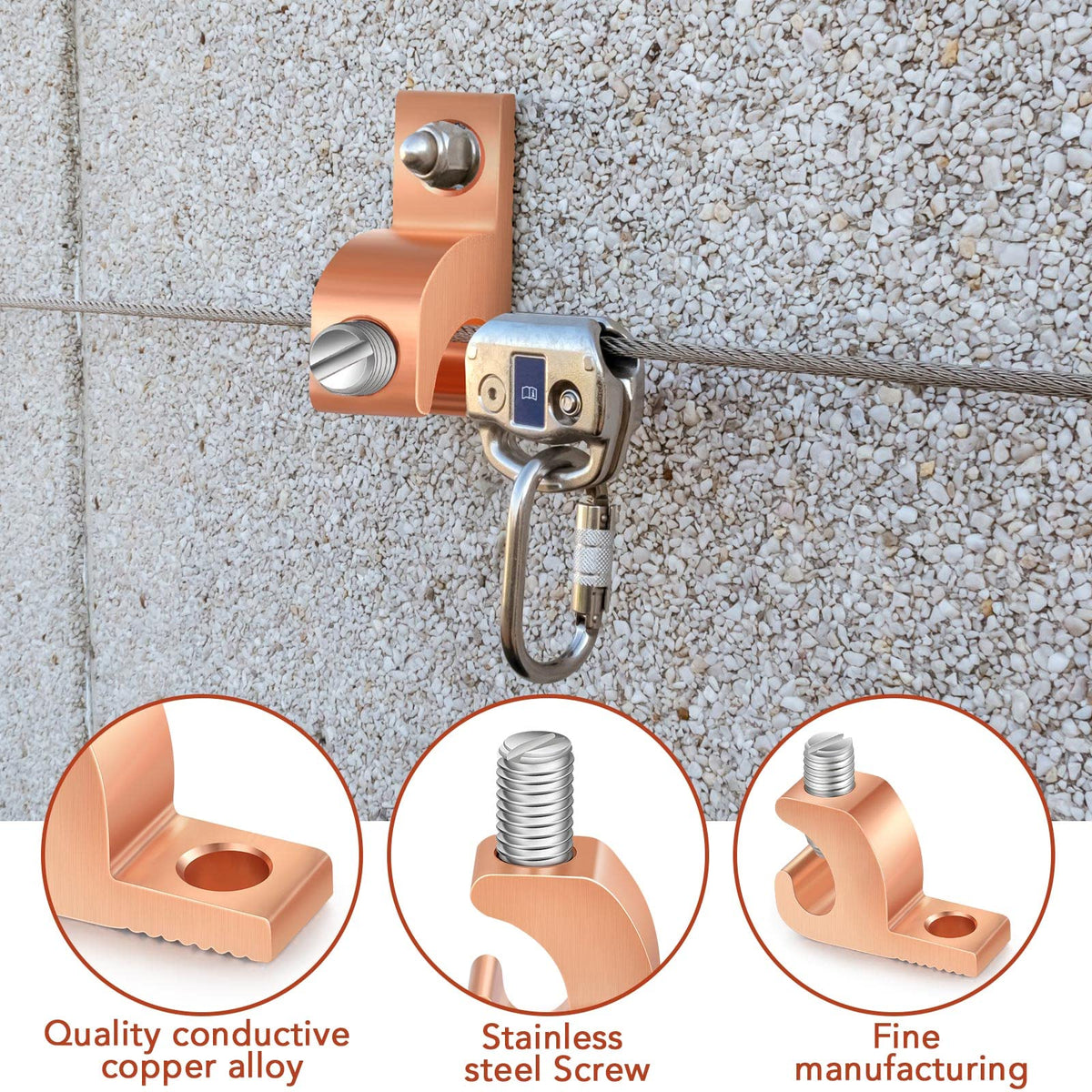 Landhoow grounding-lay-in conduit connector offers quick wire insertion and secure anchor.