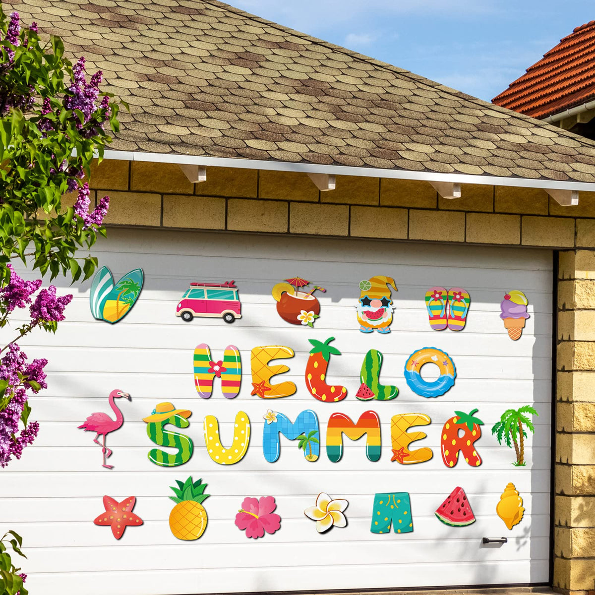 Landhoow Hello Summer gnome magnet brings playful summer charm to lockers or metal surfaces