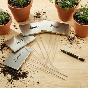 Laser engraving-ready Landhoow labels for durable plant identifications
