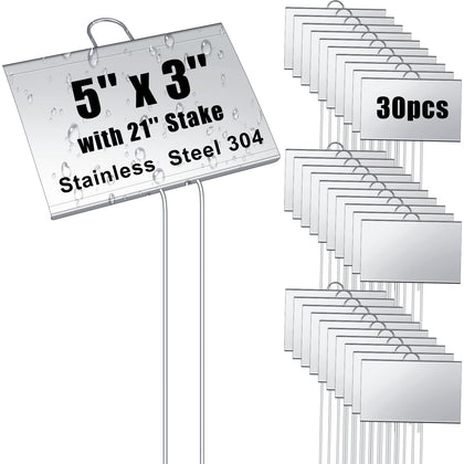 Landhoow 5x3 inch plant label for clear seedling IDs
