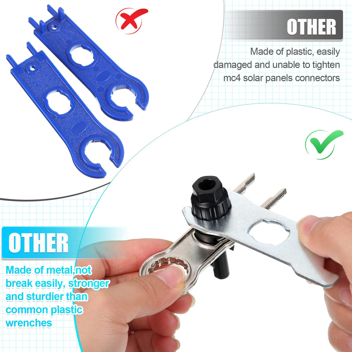 Landhoow solar panel connector removal tools for simple disconnects