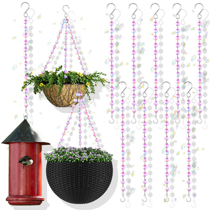 Landical pink crystal suncatcher chain for hanging flower pots.
