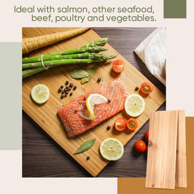 Landical cedar planks suitable for oven use for smoky results.