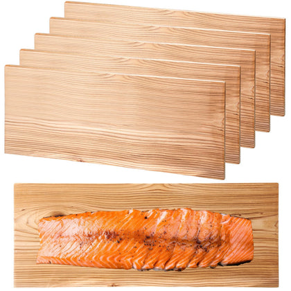 Landical cedar planks for salmon in 7x15 inches deliver authentic smoky flavor.