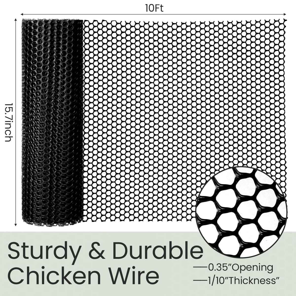 Close-up of Landical hexagonal poultry netting mesh detail