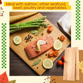 Landical cedar planks in oven use for multipurpose cooking.