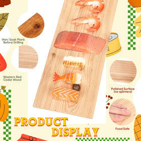 Landical thick-design cedar planks promote even cooking and sustained aroma.