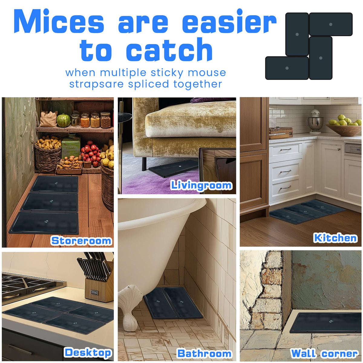 Landisun glue trap multi-species design for rats, mice and more