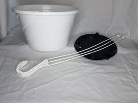 Landmark Plastics 19-inch three-strand hanger snaps onto the Contempo Swirl basket.
