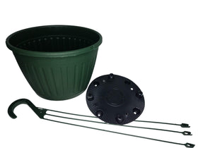 Landmark Plastics Imperial outdoor-ready green basket for seasonal blooms.