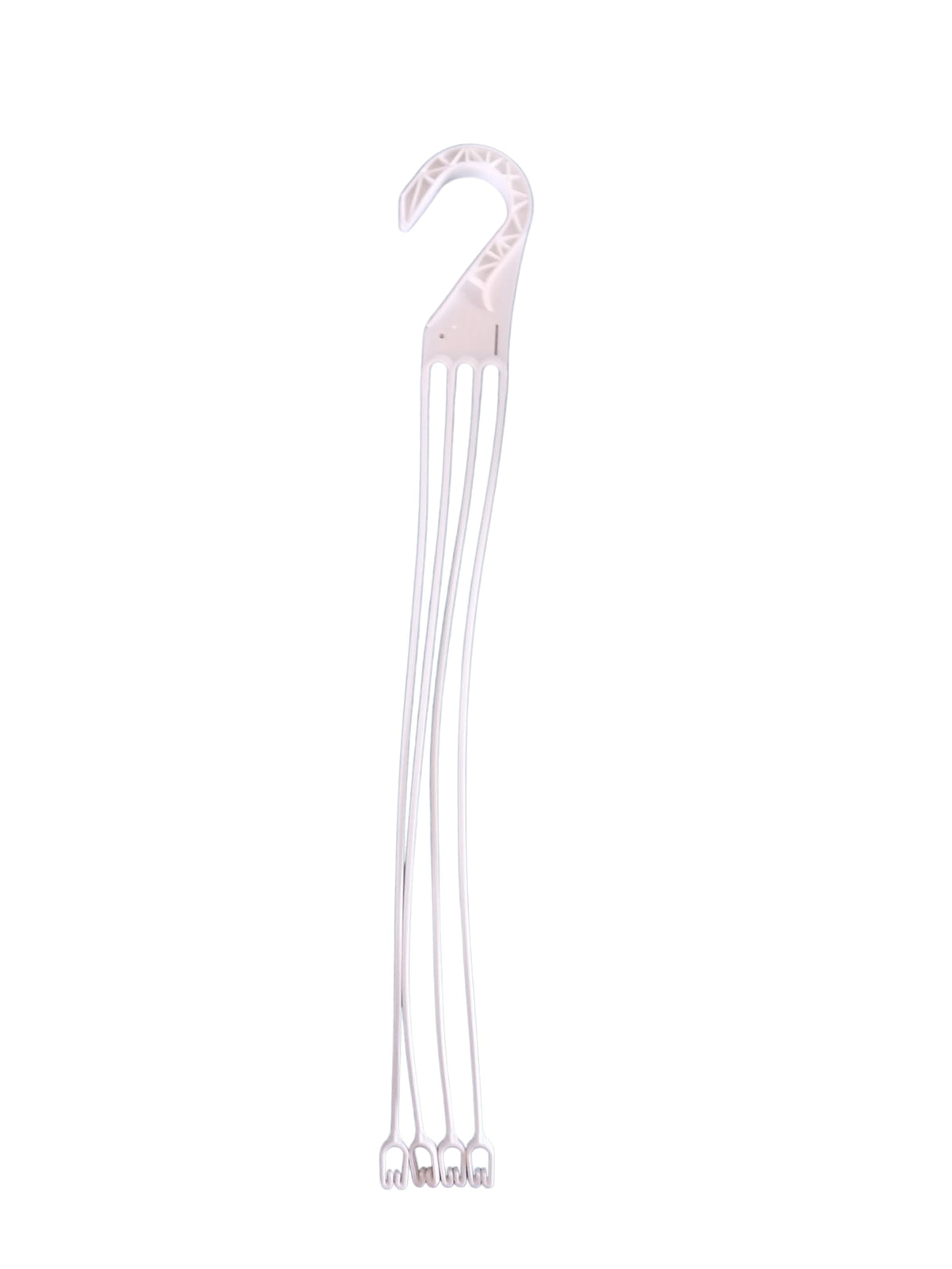 Landmark Plastics replacement 4-strand hanger clips securely to a 12-inch basket.