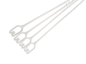 White 5-pack Landmark Plastics hangers for easy 12-inch basket updates.