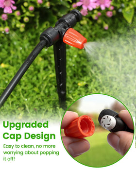 Landtouch adjustable 360-degree misting nozzle provides customizable spray for varied plants.