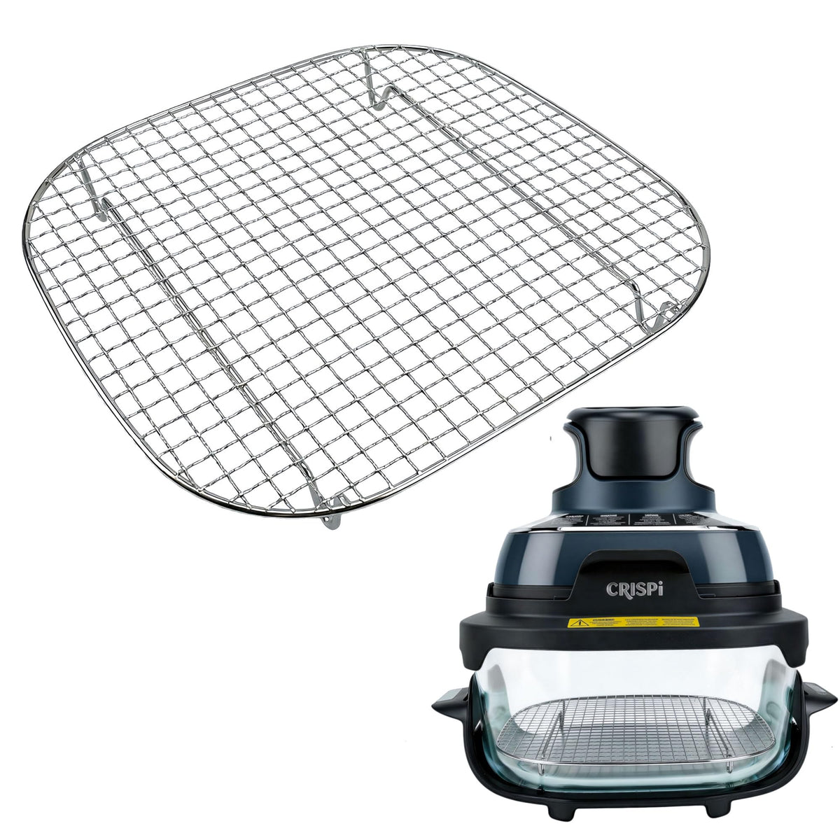 LANEJOY crisper rack for Ninja Crispi FN101 fits 6QT bowls for stability.