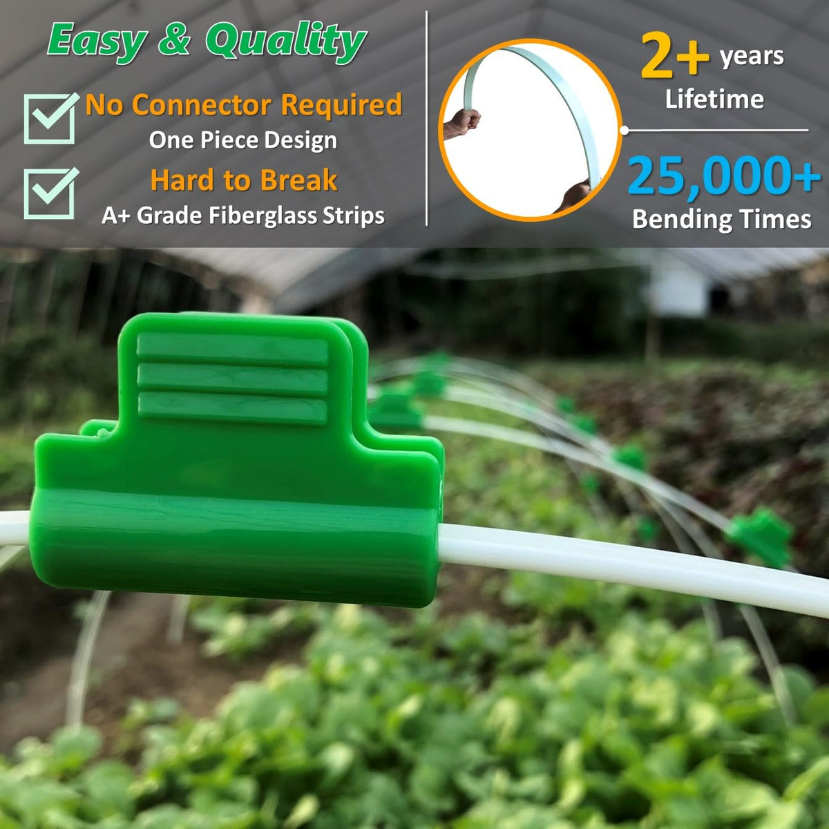 LANEVAN hoops for 2-4ft wide raised beds, simple bed protection.