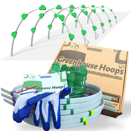 LANEVAN greenhouse hoops, 6.56ft long, one-piece design for fast setup.