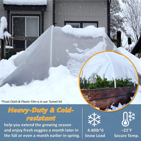 LANEVAN grow tunnel frame withstands winds for reliable outdoor use.