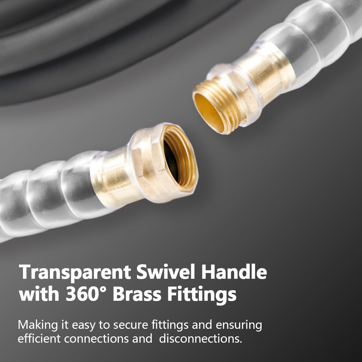 LANGARA 360 degree rotating female fitting for flexible setup and easier maneuvering.
