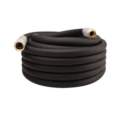 Langara heavy-duty garden hose 50ft with transparent swivel handle for secure connections.