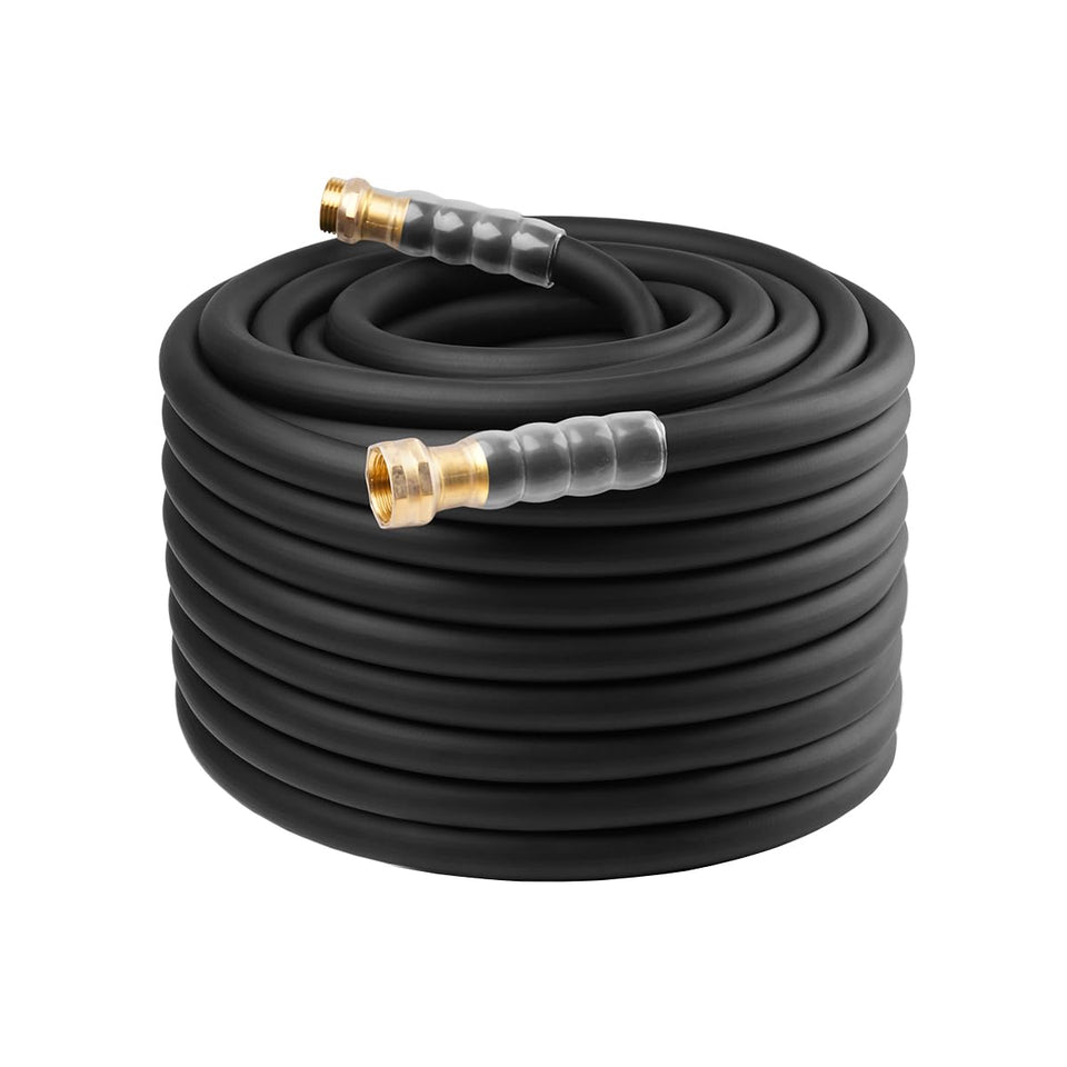 Langara heavy-duty hose with transparent swivel handle for easy connections.