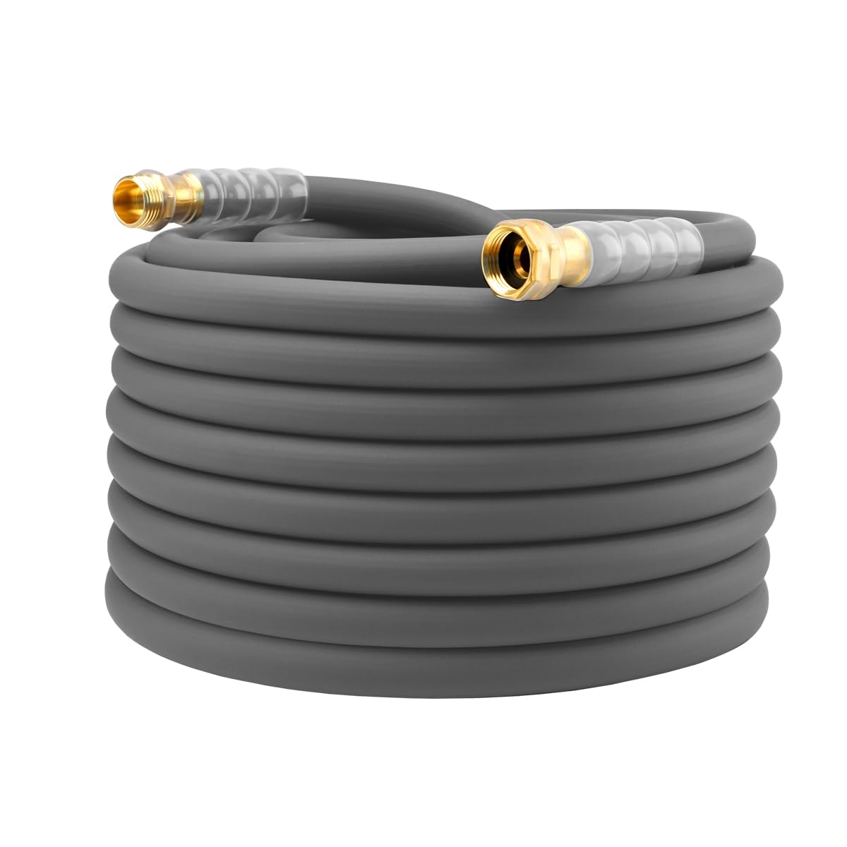 LANGARA heavy-duty hose with translucent swivel handle for quick, secure connections.