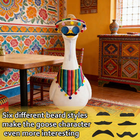 LANGFON goose beard style 2 provides an alternative party-ready look.