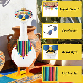 LANGFON goose wearing fun sunglasses for playful patio decor.