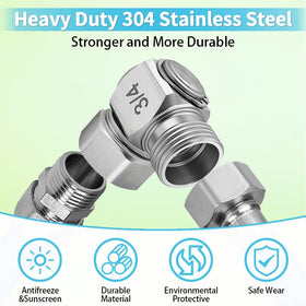 Langina 360-degree swivel elbow supports flexible hose placement during watering sessions.