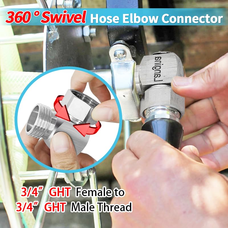 Langina easy-install elbow with O-rings reduces leaks and simplifies setup.