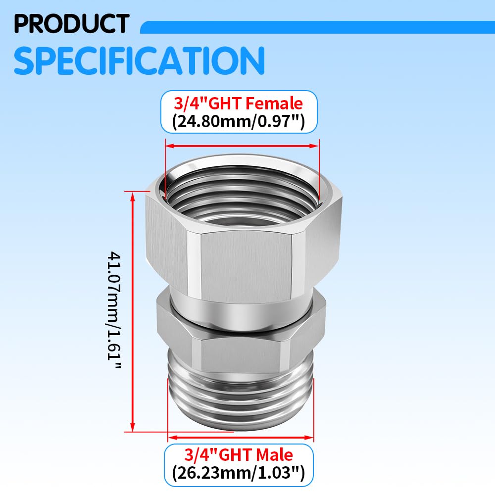 Langina Graden 360-degree rotate swivel demonstrates flexible movement for effortless nozzle use.