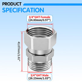 Langina Graden 360-degree rotate swivel demonstrates flexible movement for effortless nozzle use.