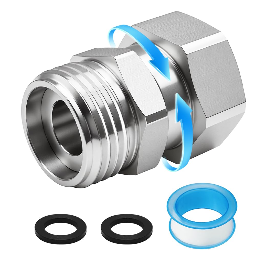 Langina Graden hose swivel connector front view highlights easy setup and tangle-free watering.